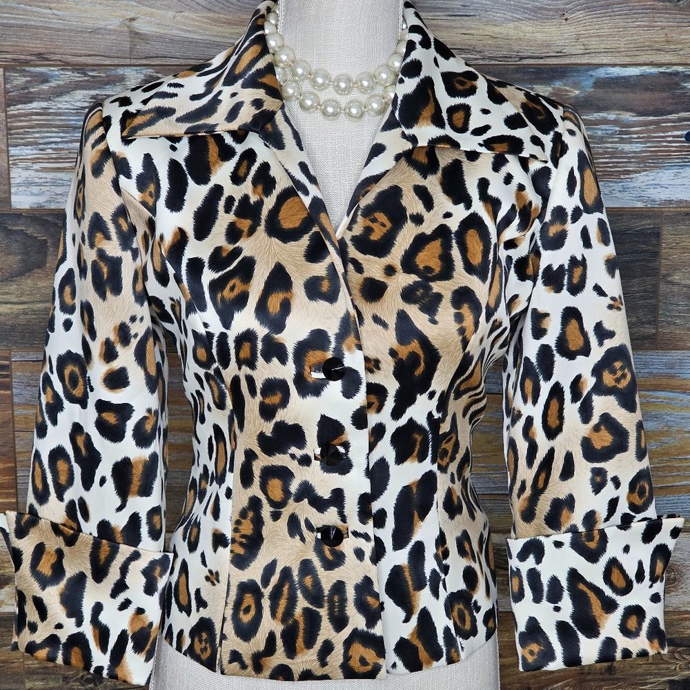 Js Collections Multicolor Animal Print Double Ven… - image 1